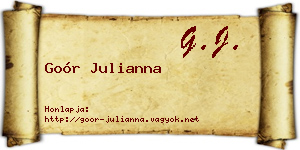 Goór Julianna névjegykártya