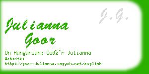 julianna goor business card